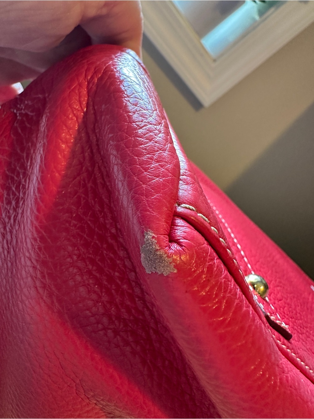 Dooney & Bourke Hot Pink Leather Shoulder Hobo with Gold Hardware - Picture 8 of 12
